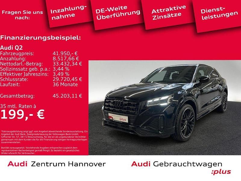 0e mythosschwarz metallic Gebraucht 2025 Audi Q2 S-Line SUV | 41.950 € (Teuer) - Bild 1/4