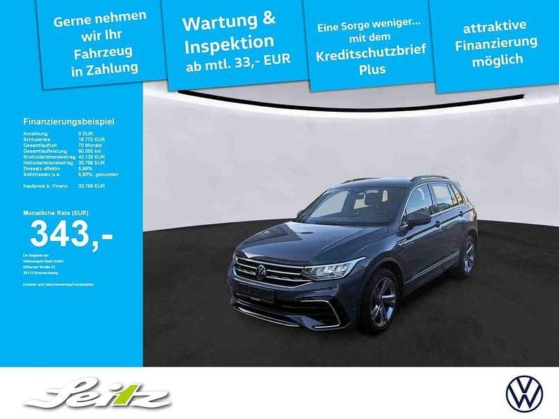 Grau Gebraucht 2023 VW Tiguan R-line SUV | 33.799 € (Guter Preis) - Bild 1/3
