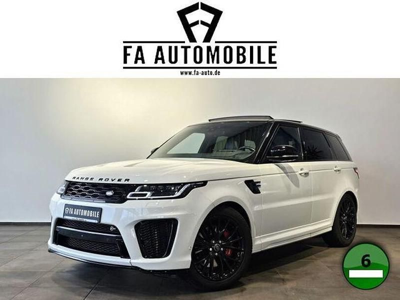 Fuji weiss (metallic) Gebraucht 2020 Land Rover Range Rover Sport SVR SUV | 82.390 € (Teuer) - Bild 1/4