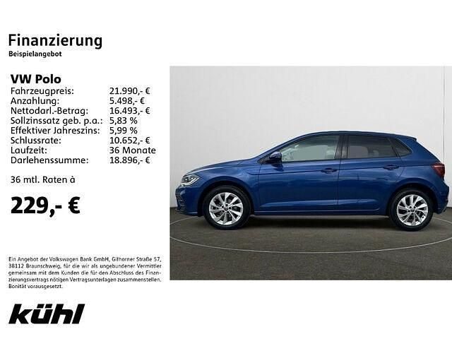 Gebraucht VW Polo Style 95 PS (69 kW) 2024 Reef blue metallic Limousine