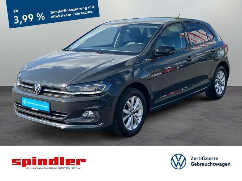 Grau (uranograu) Gebraucht 2021 VW Polo Highline Limousine | 16.681 € (Fairer Preis) - Bild 1/3