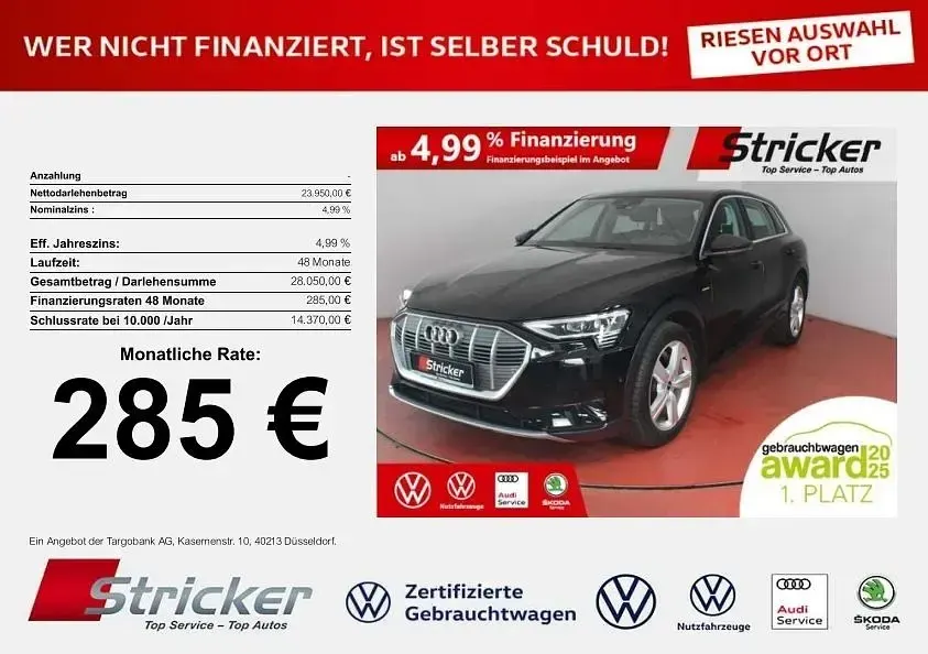 Używany Audi e-tron Advanced Plus 230 kW (313 KM) 2022 Czarny SUV