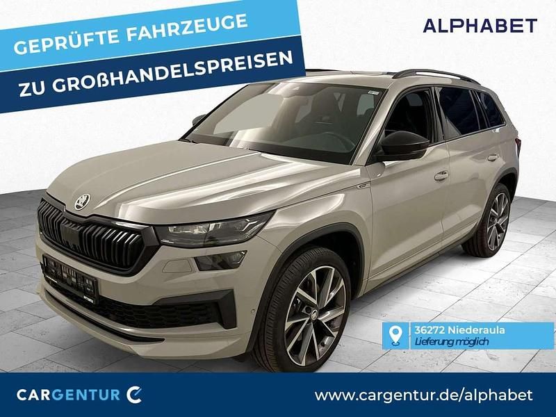 Stahlgrau uni Gebraucht 2021 Skoda Kodiaq SportLine SUV | 35.690 € (Fairer Preis) - Bild 1/2