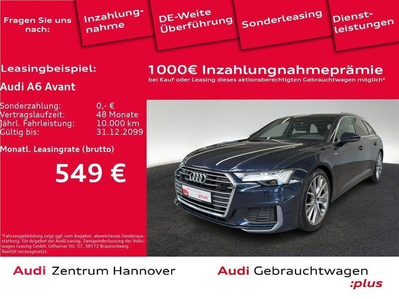 Firmamentblau metallic Gebraucht 2022 Audi A6 Ambiente Kombi | 41.990 € - Bild 1/4