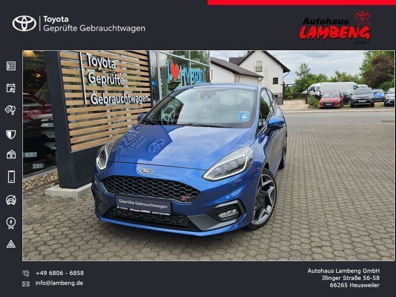Performanceblau metallic (metallic) Gebraucht 2021 Ford Fiesta ST Kleinwagen | 20.990 € (Fairer Preis) - Bild 1/4
