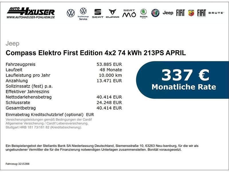 Neu Jeep Compass 155 kW (212 PS) 2026 Yosemite grey / dach volcano b SUV