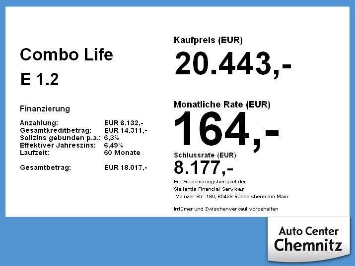 Gebraucht Opel Combo Life Edition 110 PS (80 kW) 2022 Karbon schwarz Van / Kleinbus