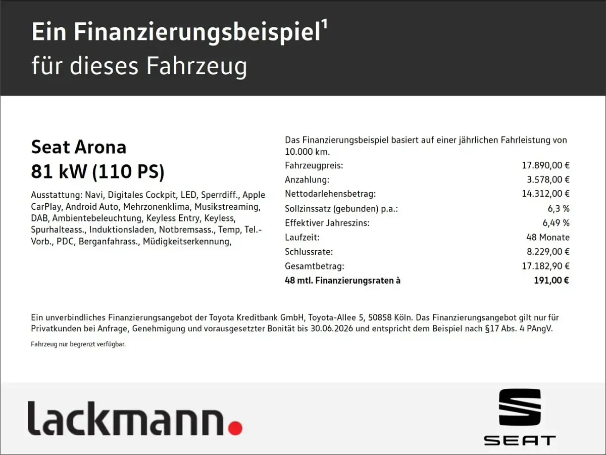 Gebraucht Seat Arona Xperience 110 PS (80 kW) 2023 Schwarz SUV