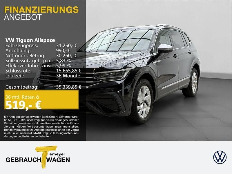 Schwarz Gebraucht 2024 VW Tiguan Allspace Life SUV | 31.250 € (Superpreis) - Bild 1/4