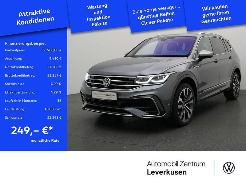 Grau Gebraucht 2022 VW Tiguan Allspace R-line SUV | 36.988 € (Etwas zu teuer) - Bild 1/4