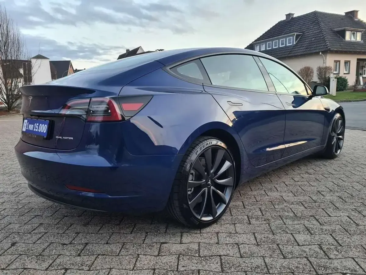 Occasion Tesla Model 3 Long Range AWD 366 kW (498 ch) 2022 Bleue Berline