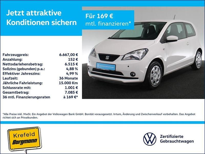 Weiss / candy weiss Gebraucht 2016 Seat Mii Style Kleinwagen | 6.667 € (Fairer Preis) - Bild 1/4