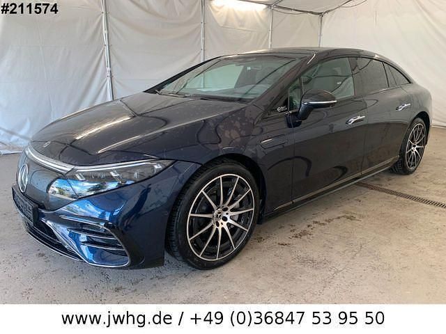 Blue metallic Gebraucht 2022 Mercedes EQS580 AMG line Limousine | 68.480 € (Guter Preis) - Bild 1/4