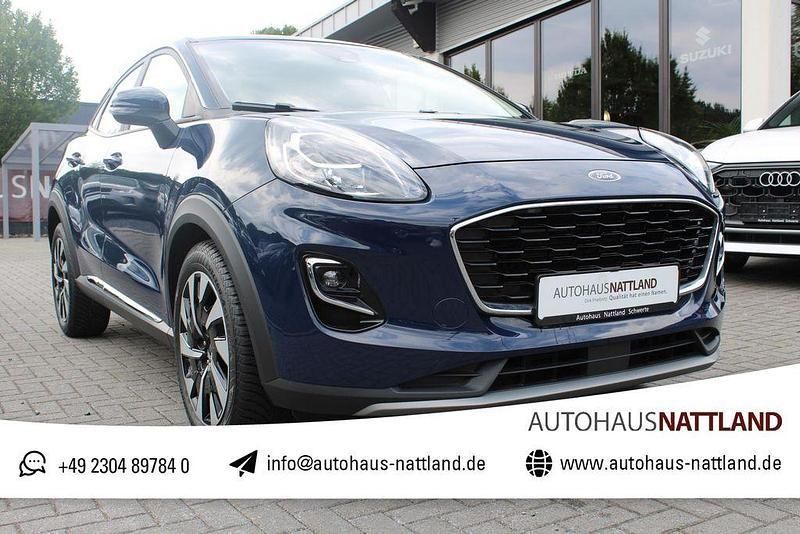 Blau Gebraucht 2022 Ford Puma Titanium SUV | 18.650 € (Superpreis) - Bild 1/4