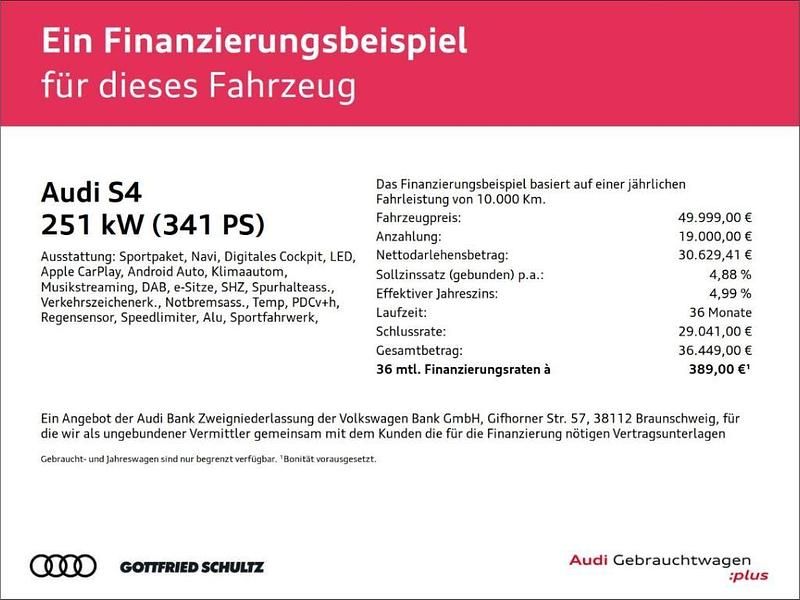 Używany Audi S4 Basis 341 KM (250 kW) 2024 Czarny Kombi
