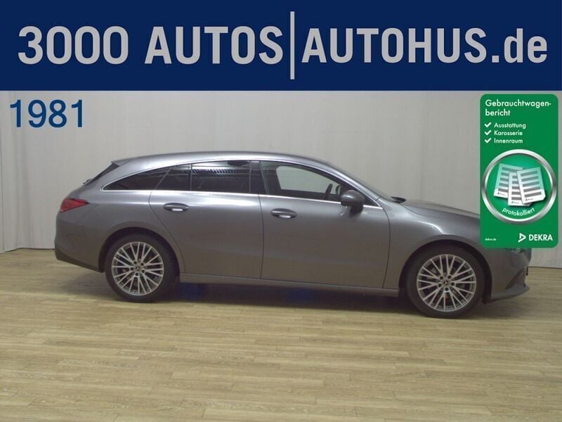 Mountaingrau metallic Gebraucht 2022 Mercedes CLA200 Shooting Brake Progressive Kombi | 21.380 € (Superpreis) - Bild 1/4