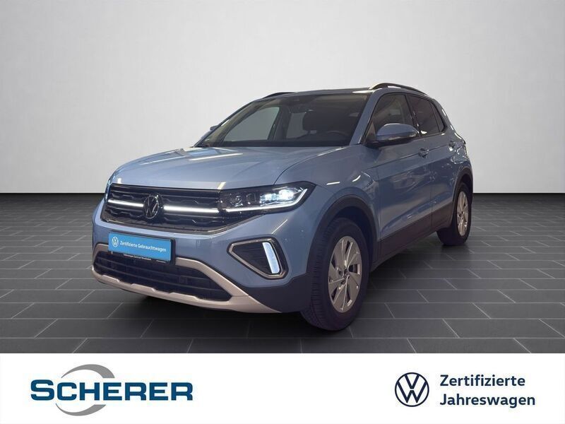 Clear blue metallic (metallic) Gebraucht 2024 VW T-Cross Life SUV | 25.500 € (Fairer Preis) - Bild 1/4