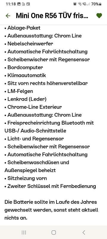 Gebraucht Mini ONE 100 PS (73 kW) 2010 Beige Kleinwagen