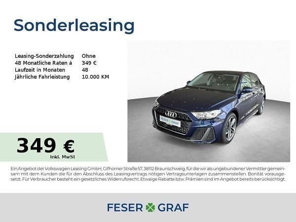 Blau (navarrablau metallic) Neu 2025 Audi A1 S-Line Kleinwagen | 27.670 € (Superpreis) - Bild 1/4