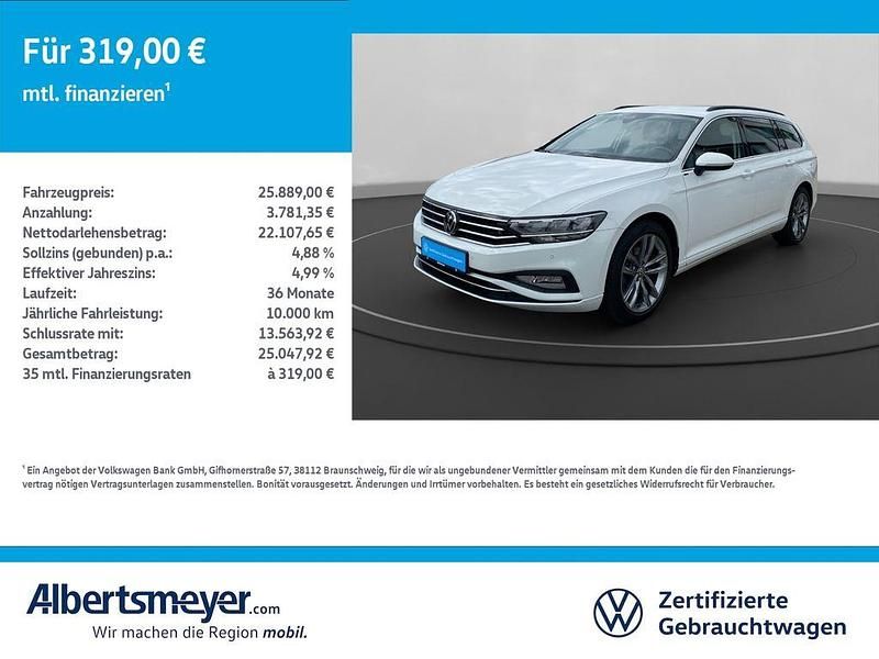 Weiß Gebraucht 2021 VW Passat Business Kombi | 25.889 € (Guter Preis) - Bild 1/4