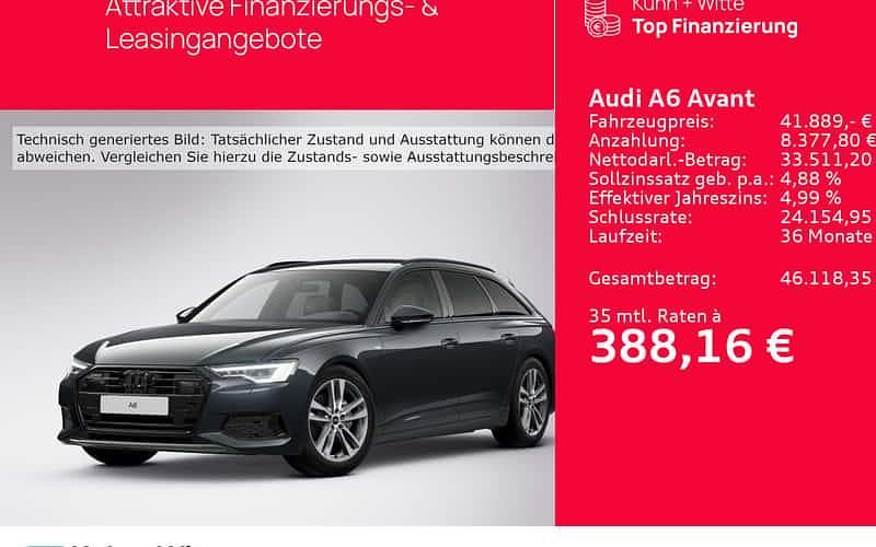 Grau Gebraucht 2023 Audi A6 Sport Kombi | 41.889 € (Teuer) - Bild 1/4