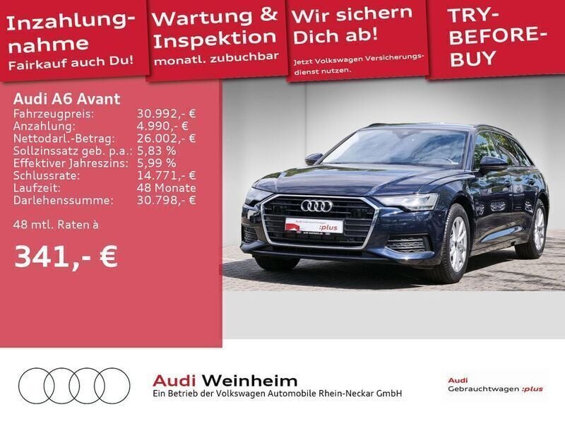 Firmamentblau metallic Gebraucht 2022 Audi A6 Premium Kombi | 30.992 € (Guter Preis) - Bild 1/2