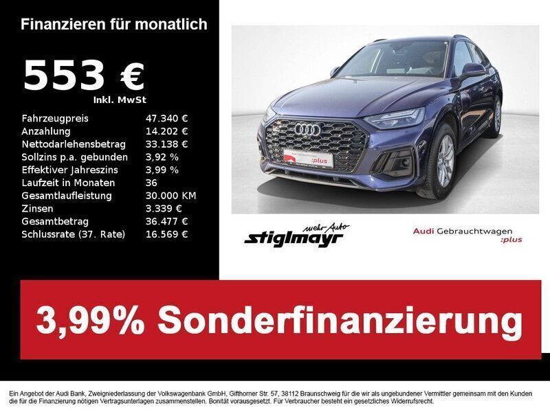 Navarrablau metallic Gebraucht 2024 Audi Q5 Sportback Ambiente SUV | 47.340 € (Superpreis) - Bild 1/4