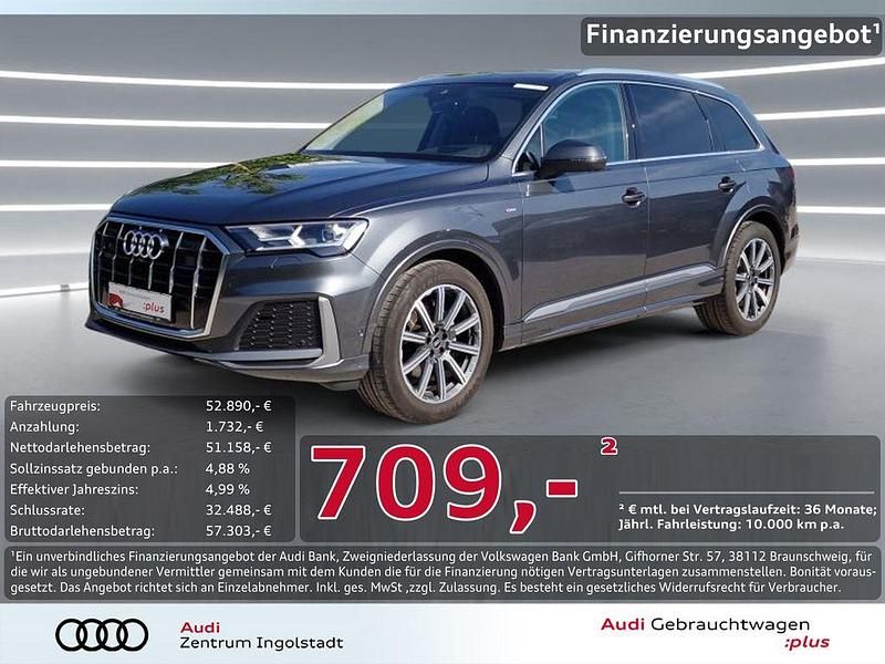 Daytonagrau perleffekt Gebraucht 2022 Audi Q7 S-Line SUV | 52.890 € (Superpreis) - Bild 1/3