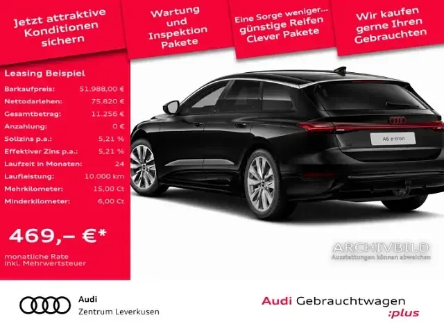 Gebraucht Audi A6 e-tron Performance 210 kW (286 PS) 2025 Schwarz Kombi
