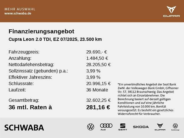 Gebraucht Cupra Leon 150 PS (110 kW) 2025 Midnight schwarz metallic Limousine