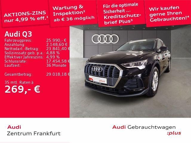 Schwarz Gebraucht 2022 Audi Q3 Ambiente SUV | 25.990 € (Superpreis) - Bild 1/3