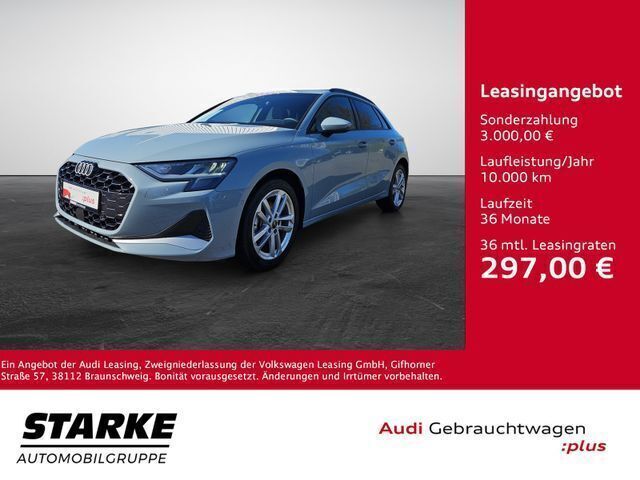 Florettsilber metallic Gebraucht 2023 Audi A3 Sportback Advanced Plus Limousine | 34.460 € (Teuer) - Bild 1/3