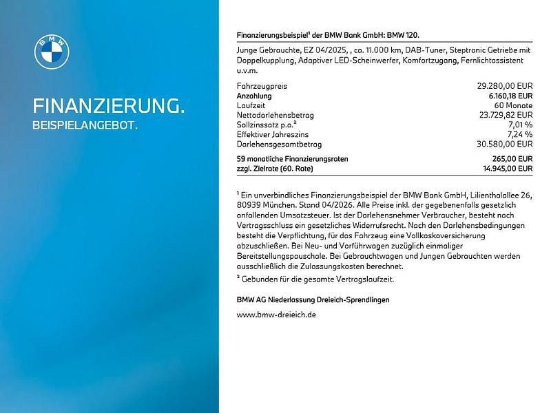 Gebraucht BMW 120 Shadowline 156 PS (114 kW) 2025 Weiß Kleinwagen