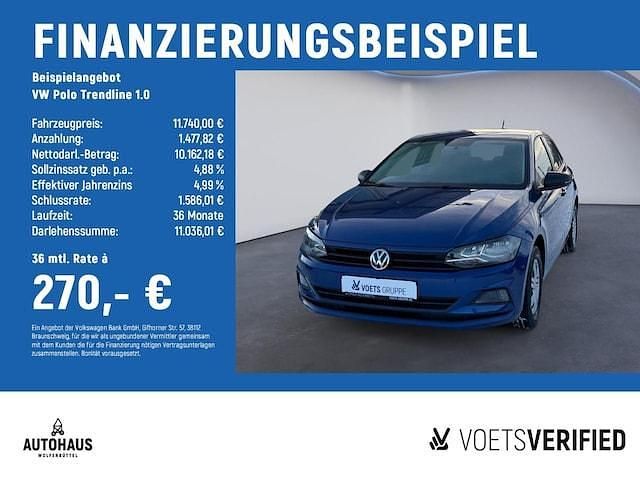 Gebraucht VW Polo Trendline 65 PS (47 kW) 2019 Blau Limousine