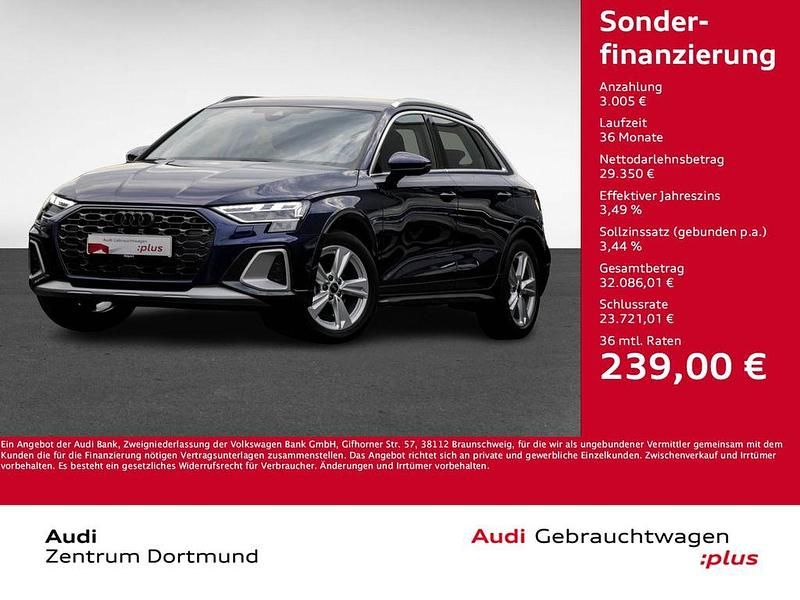 Navarrablau metallic Gebraucht 2024 Audi A3 Ambiente Limousine | 31.988 € (Fairer Preis) - Bild 1/4