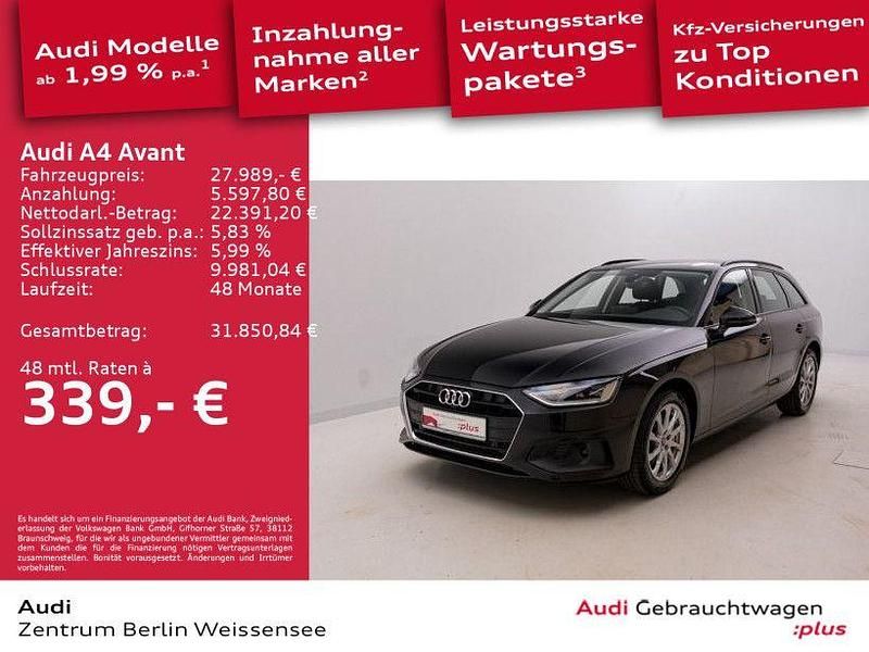 Mythosschwarz metallic Gebraucht 2022 Audi A4 Ambiente Kombi | 27.989 € (Superpreis) - Bild 1/4