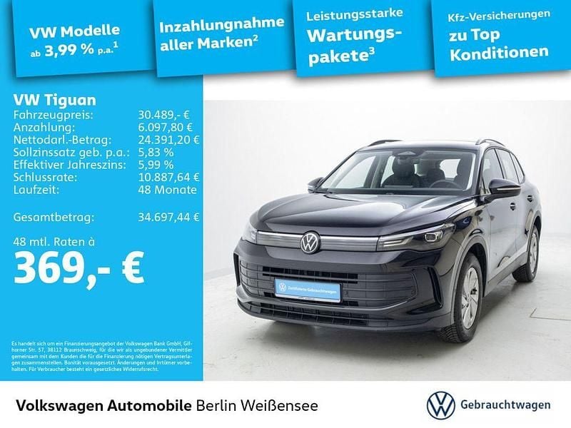 Deep black perleffekt Gebraucht 2024 VW Tiguan Basis SUV | 30.489 € (Guter Preis) - Bild 1/4