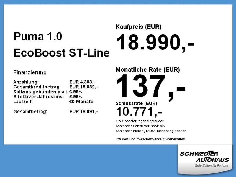 Gebraucht Ford Puma ST-Line 155 PS (114 kW) 2023 Obsidianschwarz metallic SUV