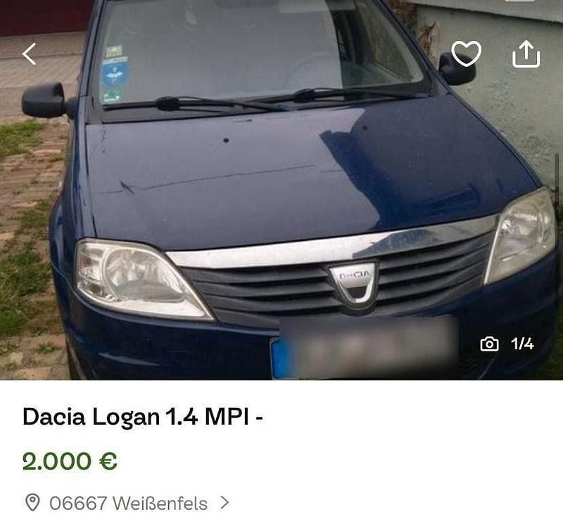 Blau Gebraucht 2009 Dacia Logan MCV Kombi | 1.000 € (Superpreis) - Bild 1/4