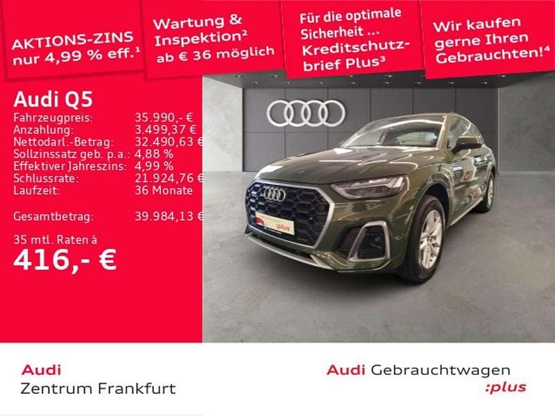 Gebraucht Audi Q5 S-Line 367 PS (269 kW) 2022 Distriktgrün metallic SUV