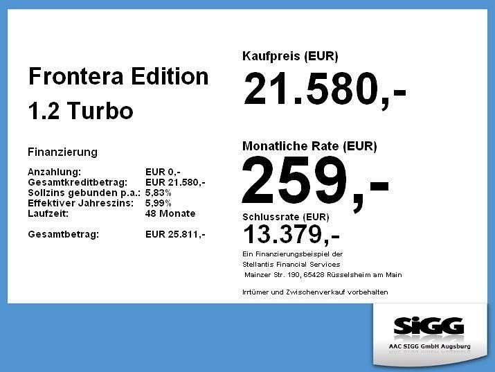 Neu Opel Frontera Edition 101 PS (74 kW) 2025 Jadeweiß SUV