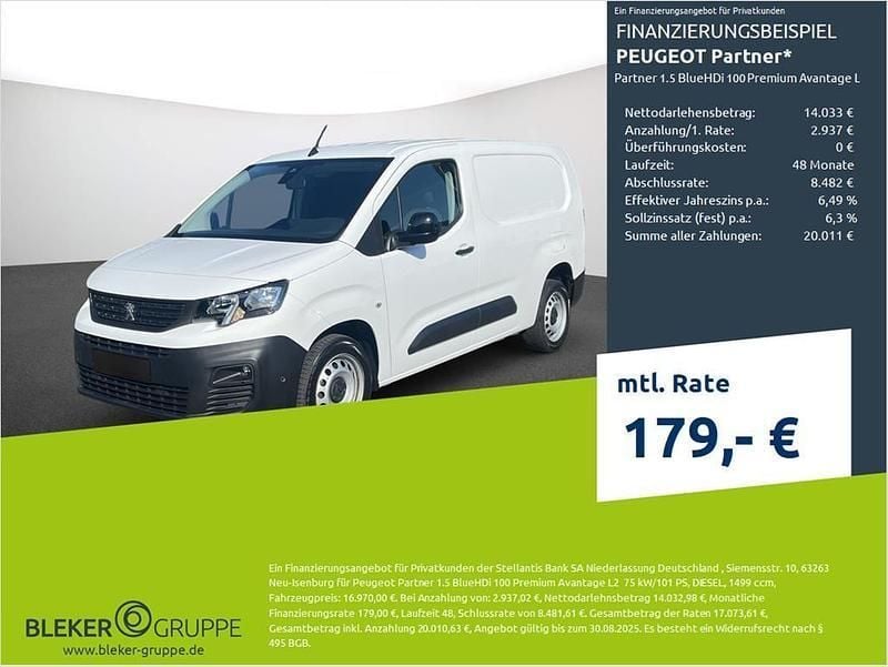 Schneeweiß Gebraucht 2022 Peugeot Partner Premium Van / Kleinbus | 15.970 € (Fairer Preis) - Bild 1/3