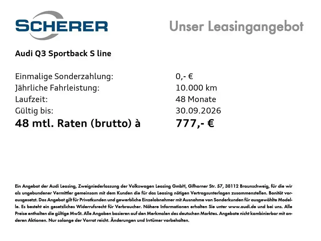 Neu Audi Q3 Sportback Sport 265 PS (194 kW) 2026 Braun SUV