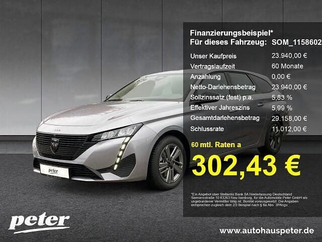 Met. artense silber Gebraucht 2024 Peugeot 308 Active Kombi | 23.940 € (Guter Preis) - Bild 1/2