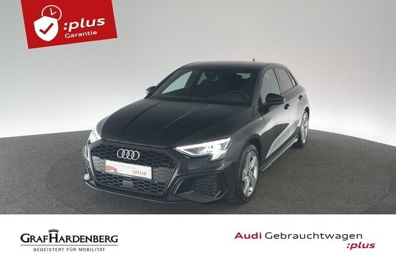 Schwarz Gebraucht 2023 Audi A3 Sportback S-Line Limousine | 31.410 € (Fairer Preis) - Bild 1/4
