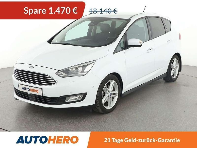 Weiß Gebraucht 2018 Ford C-MAX Titanium Van / Kleinbus | 16.670 € (Fairer Preis) - Bild 1/3