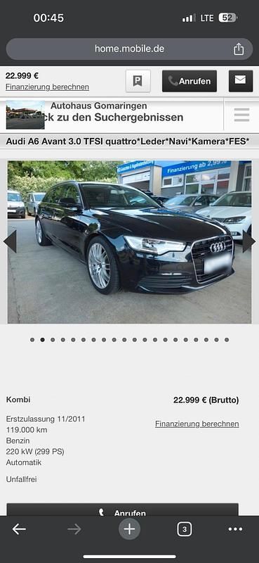 Gebraucht Audi A6 Comfort 300 PS (220 kW) 2011 Schwarz Kombi