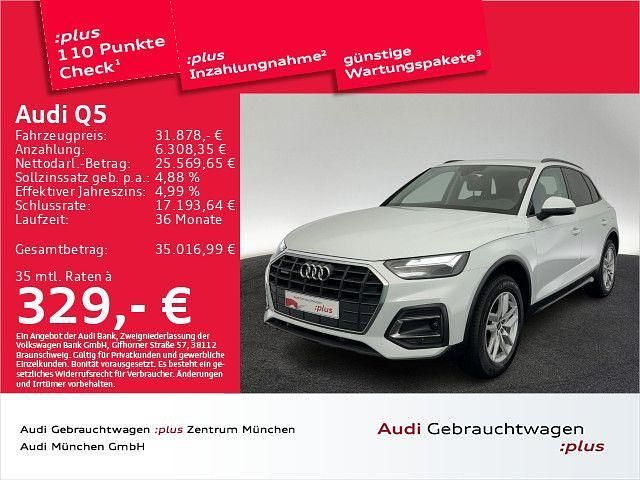Gletscherweiß metallic Gebraucht 2021 Audi Q5 Design SUV | 31.878 € (Superpreis) - Bild 1/2