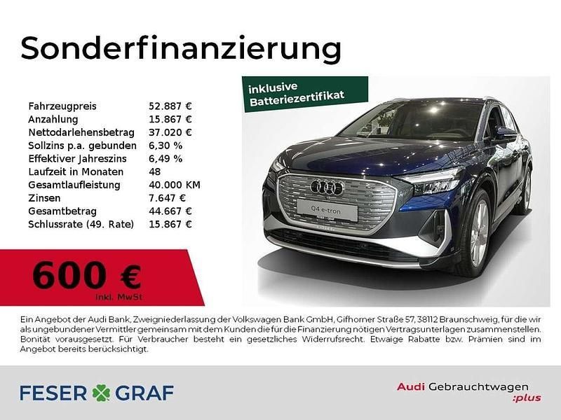 Navarrablau metallic Gebraucht 2024 Audi Q4 e-tron S-Line SUV | 54.396 € (Fairer Preis) - Bild 1/4