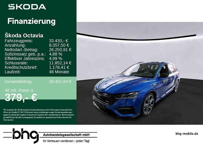 Blau Gebraucht 2022 Skoda Octavia RS Kombi | 33.430 € (Etwas zu teuer) - Bild 1/4